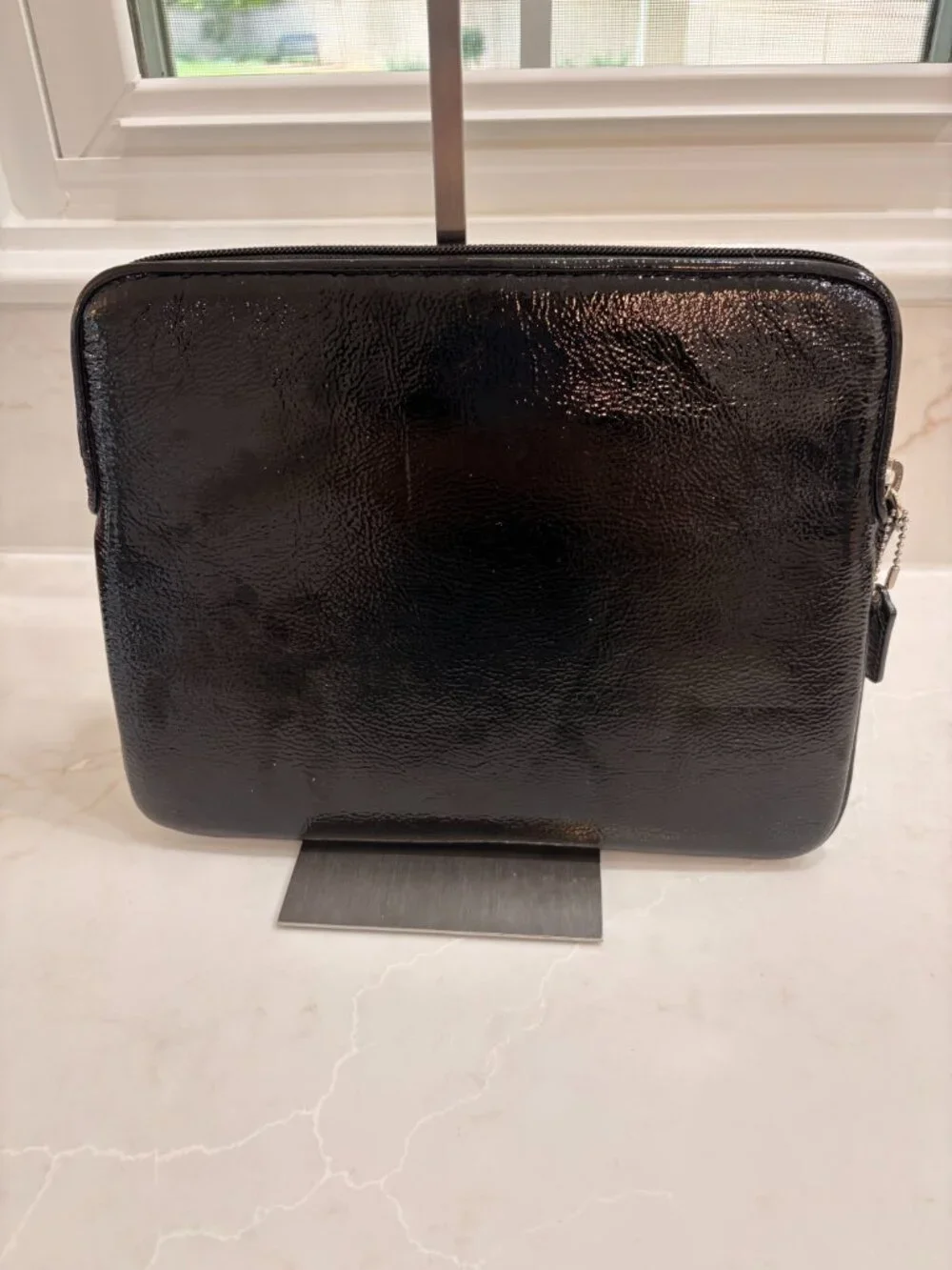 Coach Black Patent Leather IPad/Tablet Sleeve